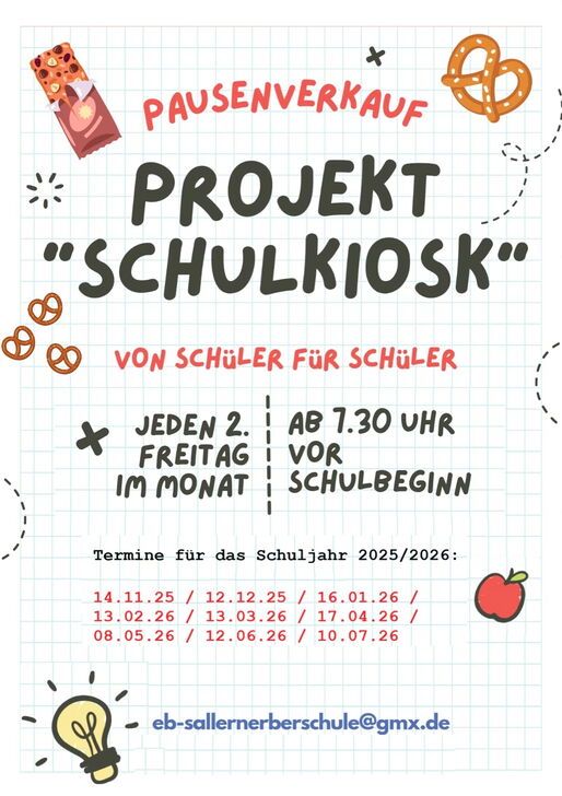 Plakat Schulkiosk